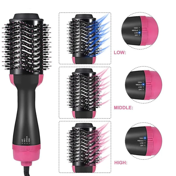 4-in-1  Blow Hair Dryer - Volumizer Brush, Straightening & Curl  | 30% OFF