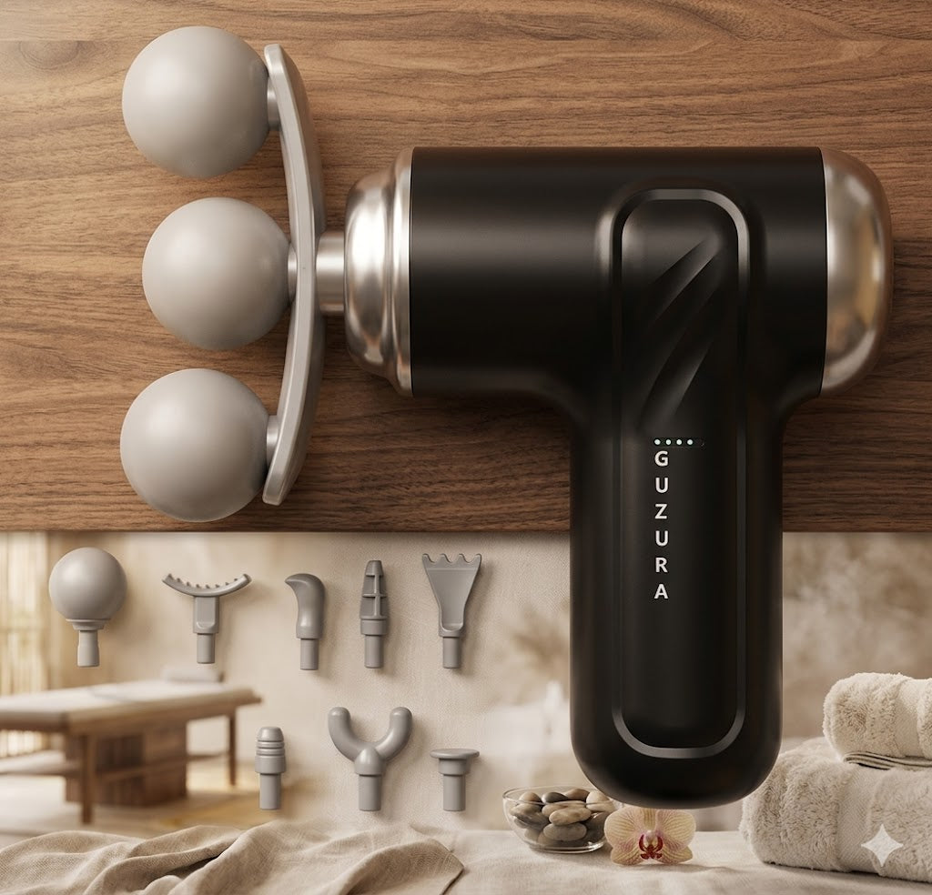 Professional 9-in-1 Deep Tissue Gun Massager with 3 Interchangeable Heads