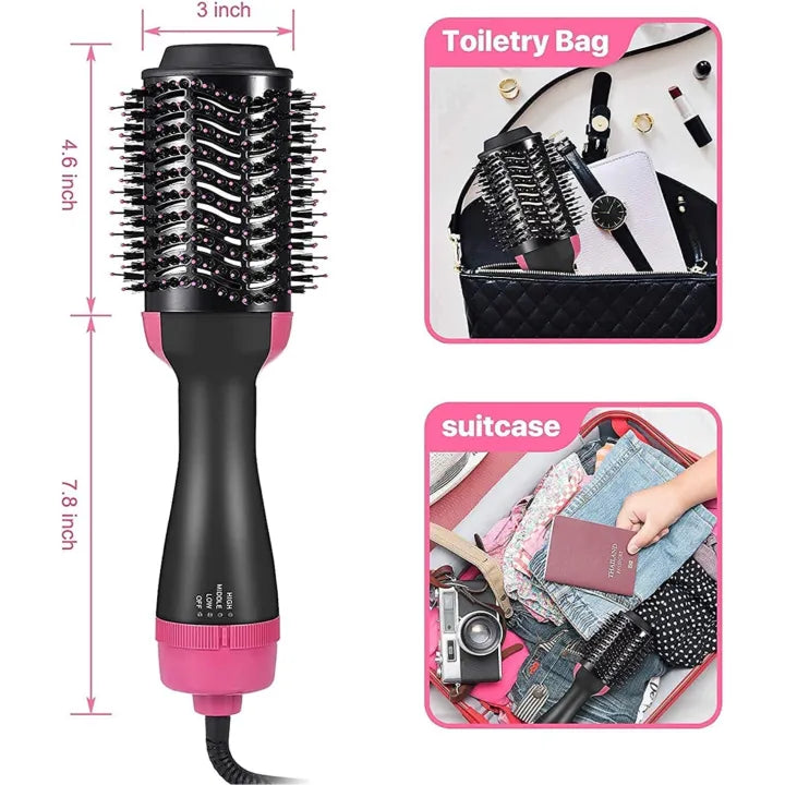 4-in-1  Blow Hair Dryer - Volumizer Brush, Straightening & Curl  | 30% OFF