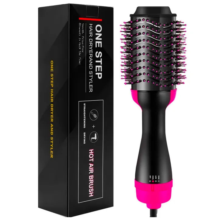 4-in-1  Blow Hair Dryer - Volumizer Brush, Straightening & Curl  | 30% OFF