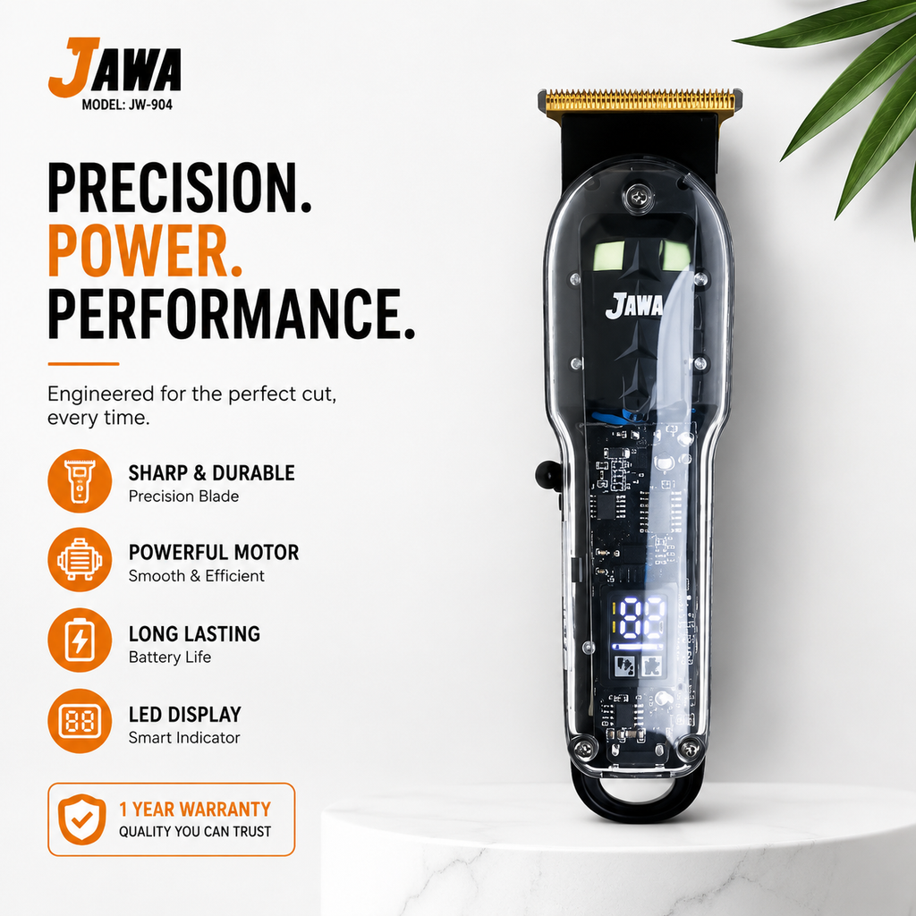 JAWA 814 Clear Body Trimmer: High-Precision Blades & Ultra-Power Motor