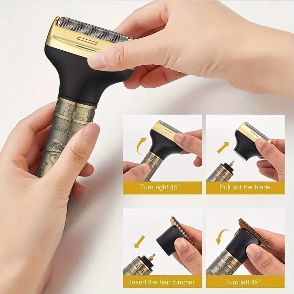 DL 9266 3-in-1 3 In 1 Rechargeable Hair Trimmer, Shaver, Nose Trimmer For Men. Hair Removal machine for men