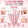 Kemei KM-6637 Rechargeable 4-in-1 Women Grooming Kit | Body Shaver, Eyebrow, Nose & Body Trimmer.