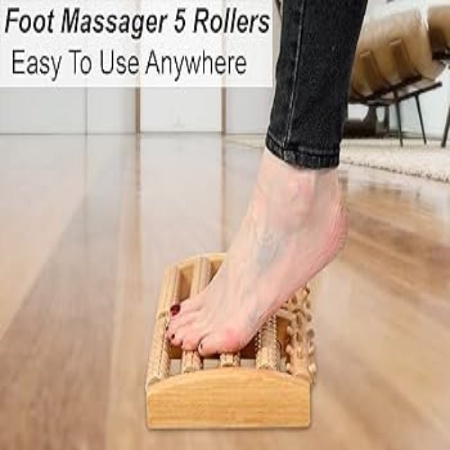 Foot Massage / Wooden Roller Massager Reflexology Foot Therapy