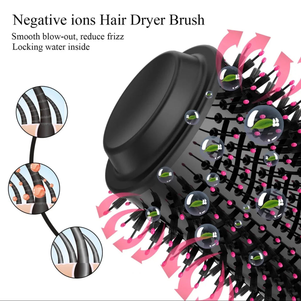 4-in-1  Blow Hair Dryer - Volumizer Brush, Straightening & Curl  | 30% OFF