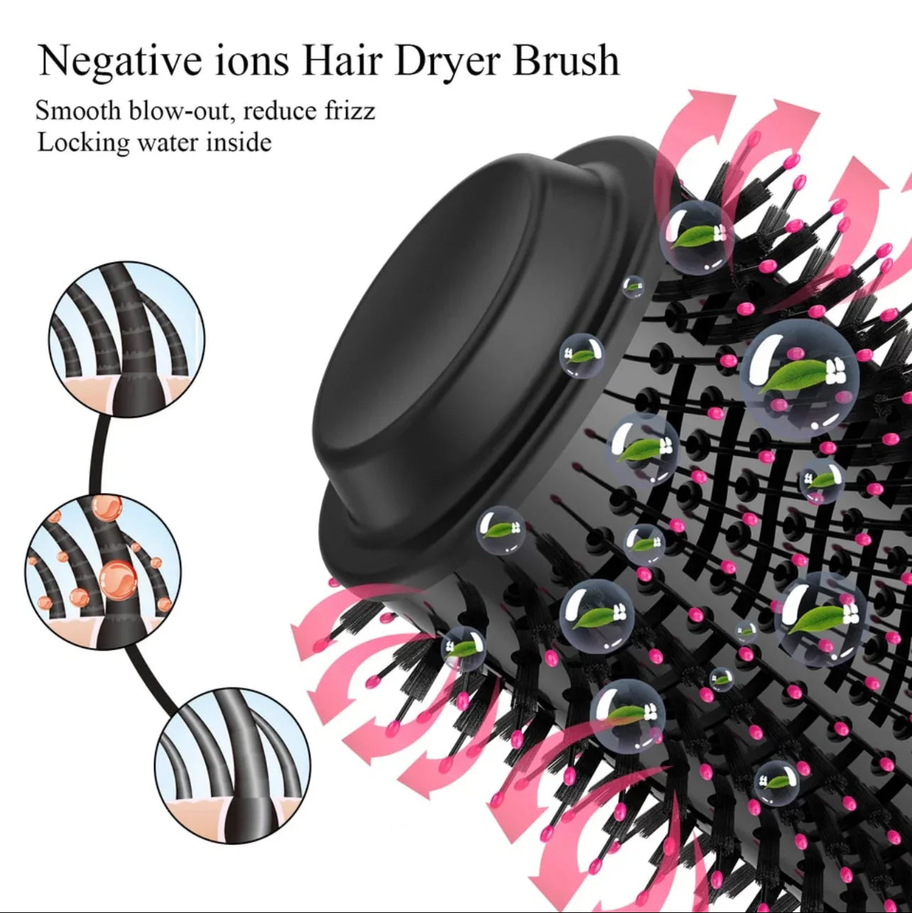 4-in-1  Blow Hair Dryer - Volumizer Brush, Straightening & Curl  | 30% OFF